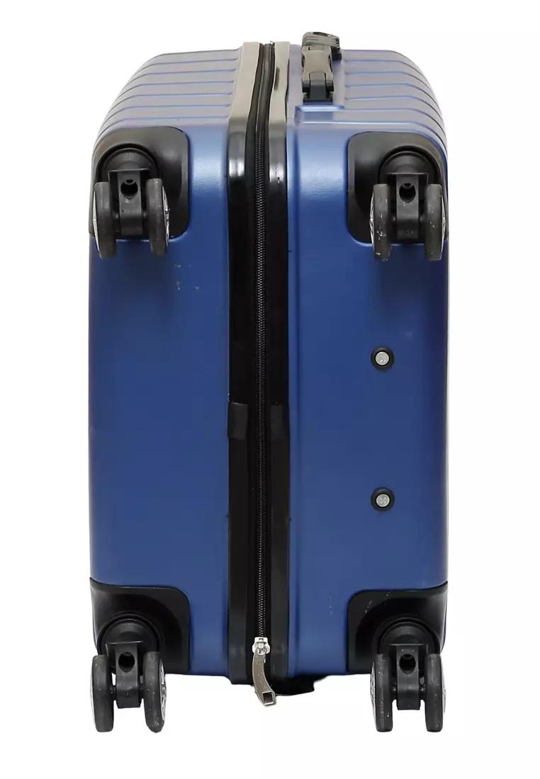 Austin Koper Hardcase Unisex Size 24 Inch Large Compartment Suitcase Combination Lock Material ABS+PVC Coated ORIGINAL - Blue