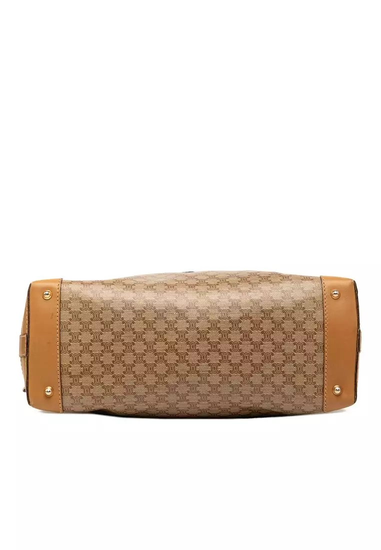 Pre-Loved Celine Macadam Coated Canvas Handbag
