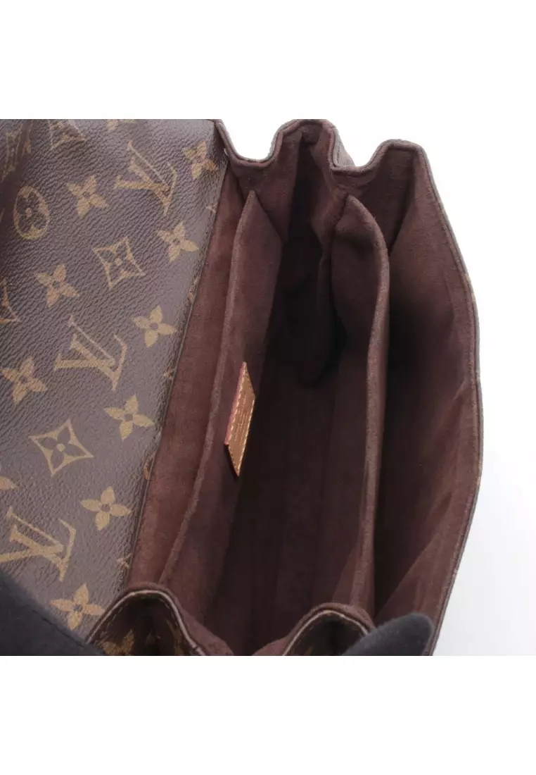 Pre-Loved Louis Vuitton pochette Metis MM monogram Handbag PVC leather Brown