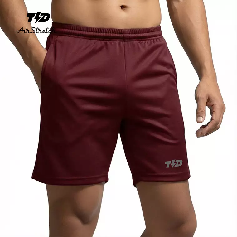 TDACTIVE Celana Pendek Olahraga AirStretch Padel Gym maroon MB114