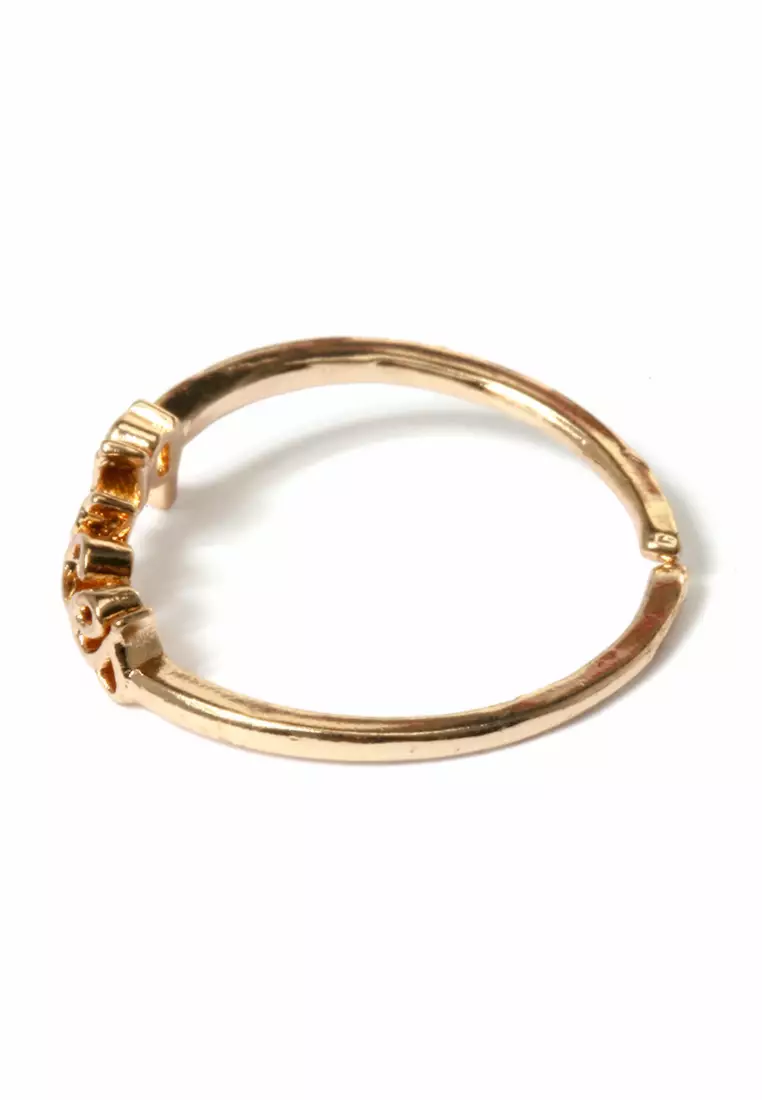 Ring Casual Rasi Bintang Perhiasan Aksesoris Fashion Wanita Gold - Pisces