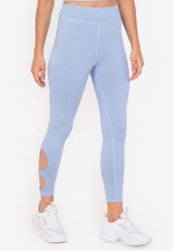 ZALORA ACTIVE blue Cut Out Detail Tights E799AAAF277A2CGS_1