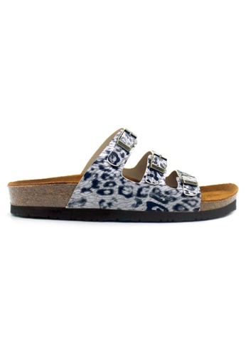 SoleSimple silver Ely - Leopard Silver Sandals & Flip Flops 3E785SHBBE75E7GS_1