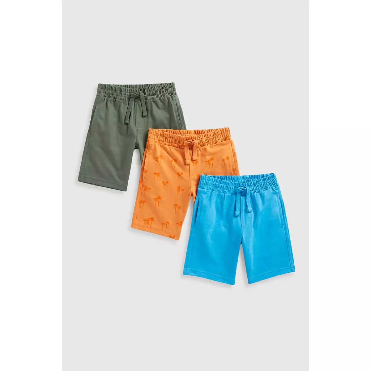 Mothercare Palm Tree Jersey Shorts - 3 Pack - Celana Pendek Anak Laki-laki (Multi)