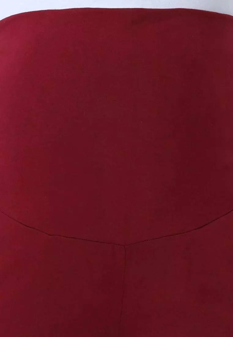 Comfy Maternity Trackpants - Maroon
