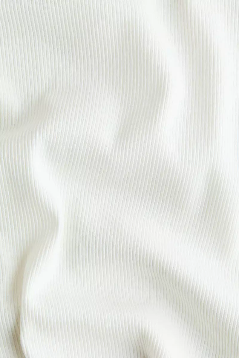 Overlocked ribbed T-shirt