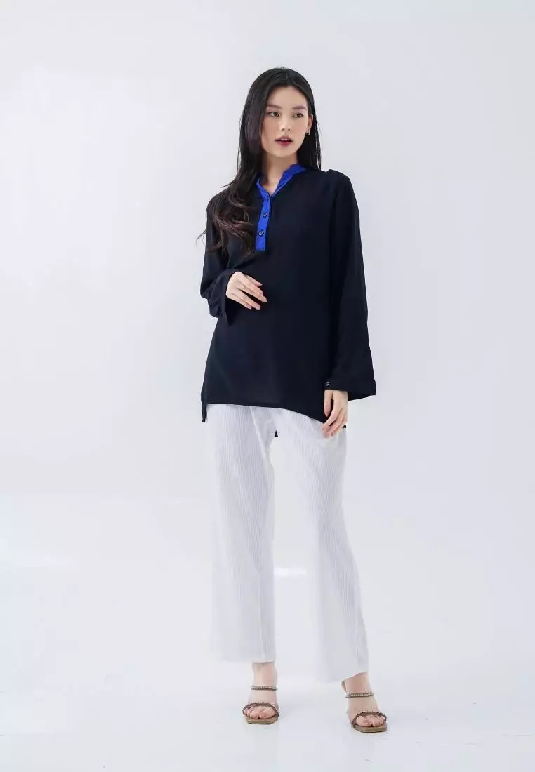 MilleFleur Ladies top bianca top black