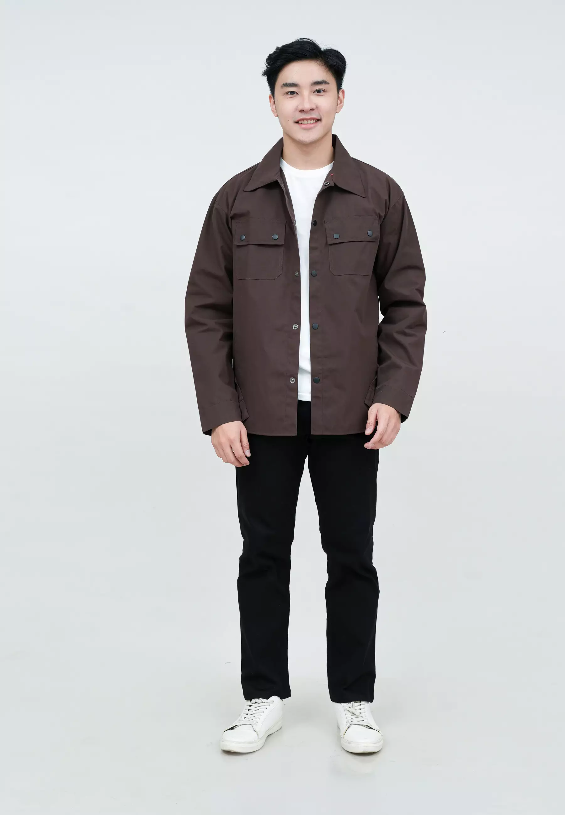 Houseofcuff Jaket Parka Coklat Unisex Motif Tokyo