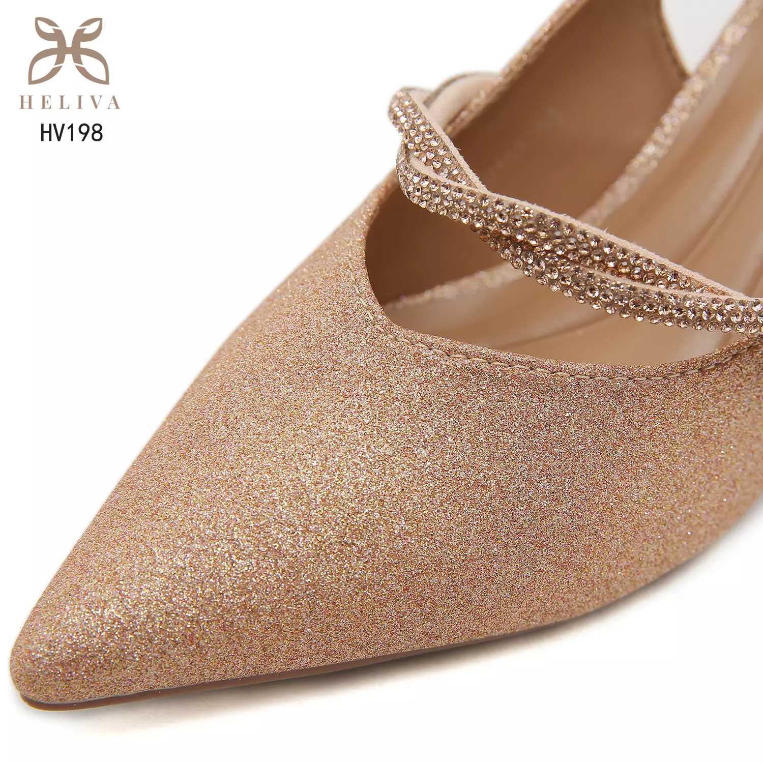 HELIVA CELESTINE Heels Slingback Glitter Stylish HV198