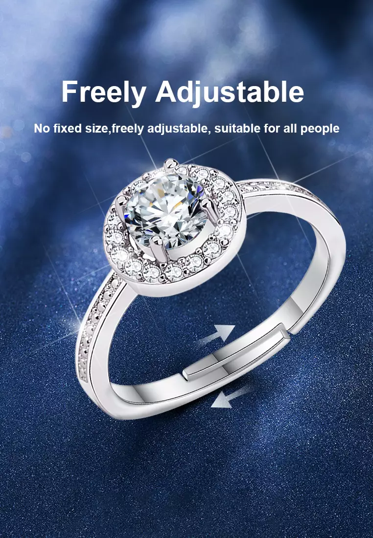 Cincin Wanita Berlapis Platinum Ring Anti Luntur Perhiasan Korea Luxury New Aksesoris Cewek R012