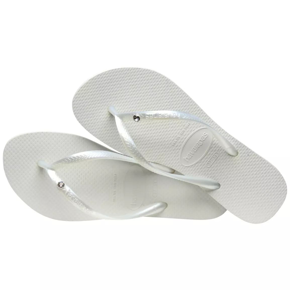 Havaianas 0001 Slim Crystal SW II White - Sandal Wanita
