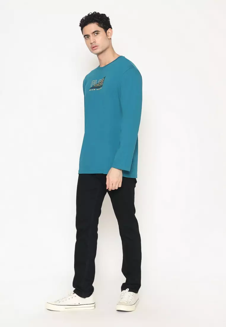 POLICE T-Shirt Cotton Combed Lengan Panjang Pria 207280083