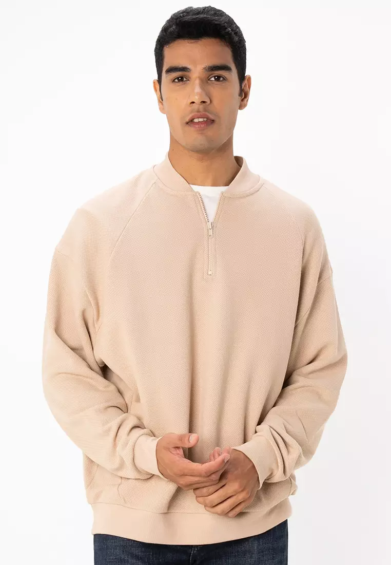 Half zip sweatshirt asos on sale