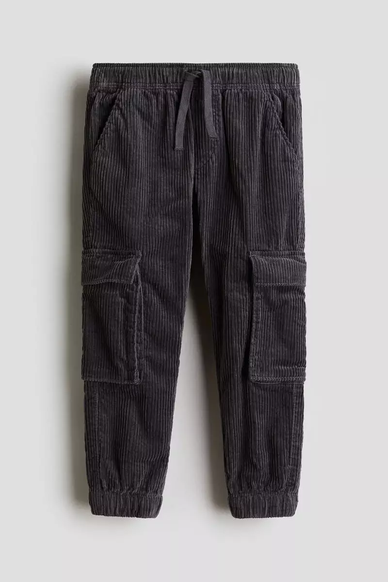 Corduroy cargo joggers