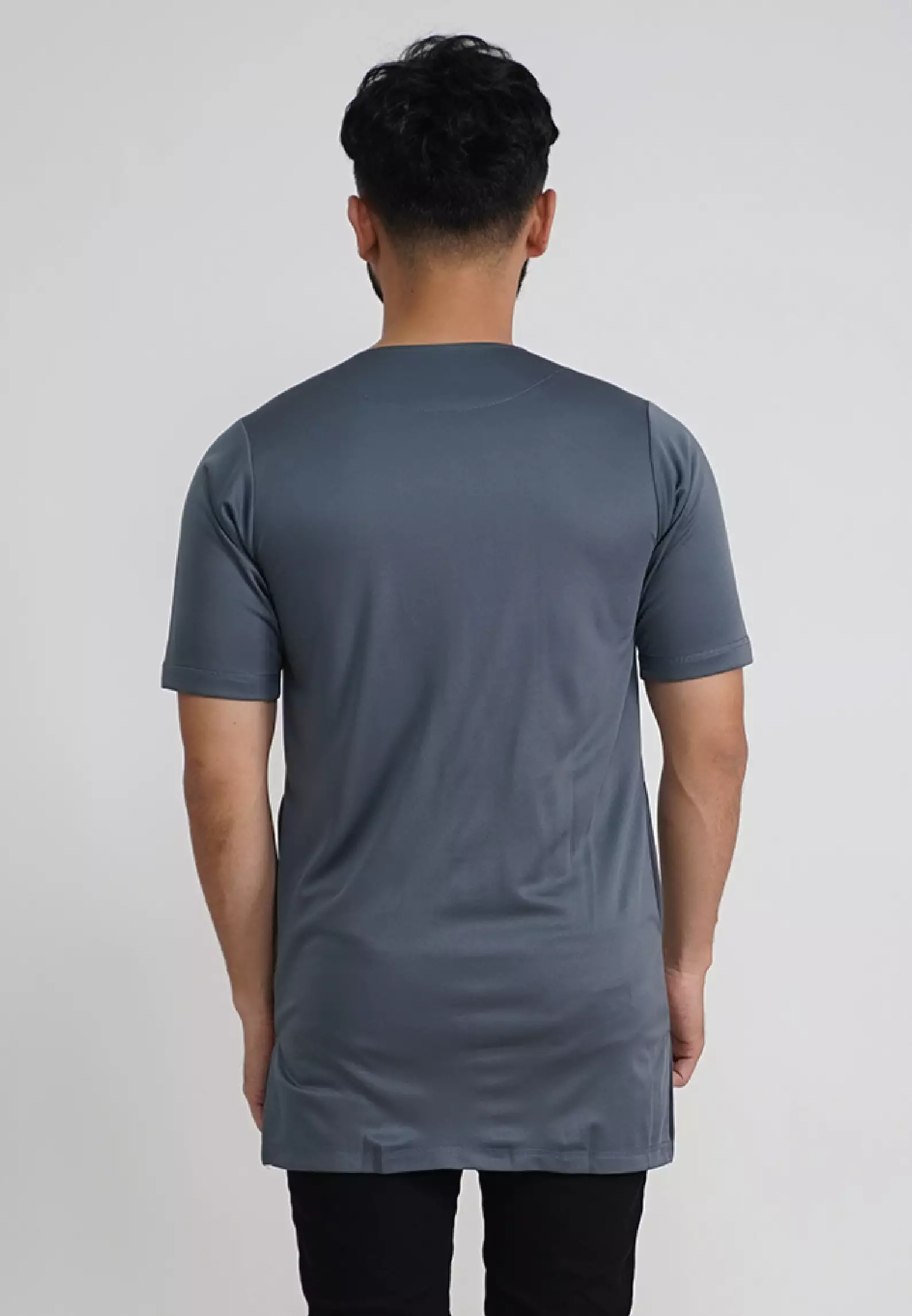 Tiento Baju Muslim Koko Kurta 3in1 Basic Grey