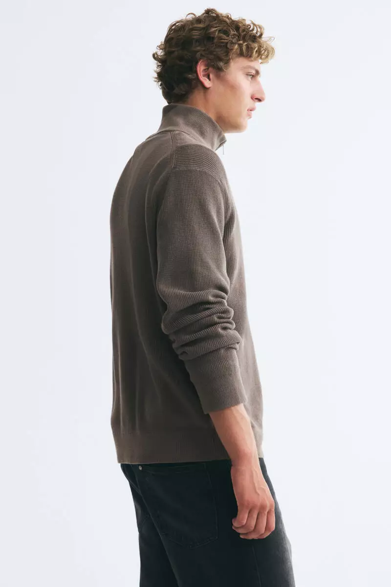 Regular Fit Zip-top jumper