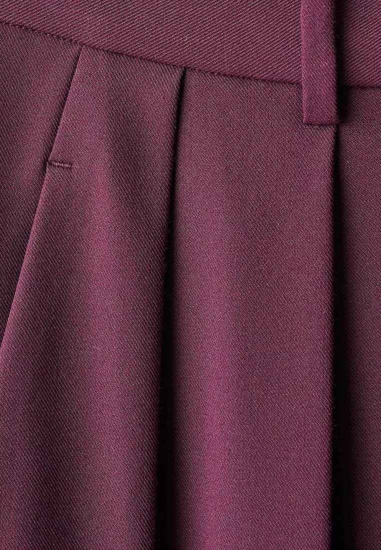 Wide-Leg High-Rise Pleated Trousers