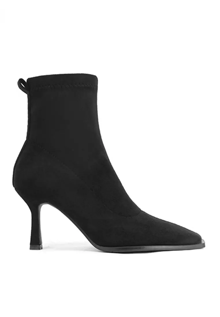 Discount on Twenty Eight Shoes  shoes - SKU: VANSA Slim Stretch Suede Ankle Boots VSW-B837567