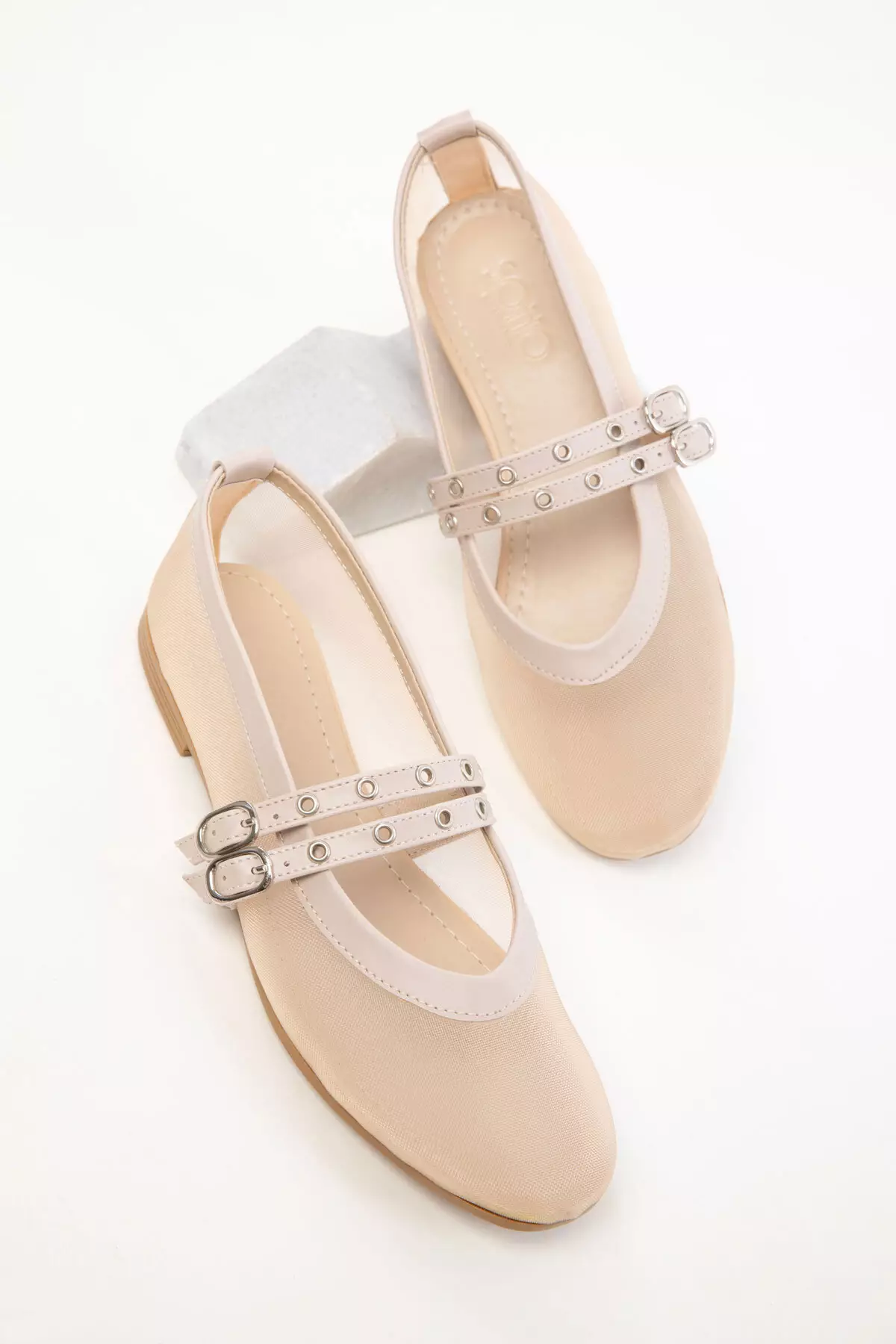 Beige Women's Ballerinas 20466