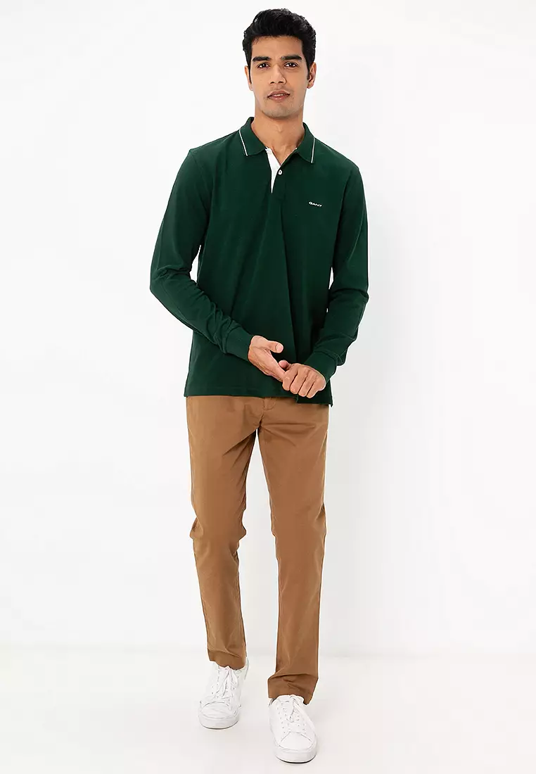 Textured Collar Polo Shirt