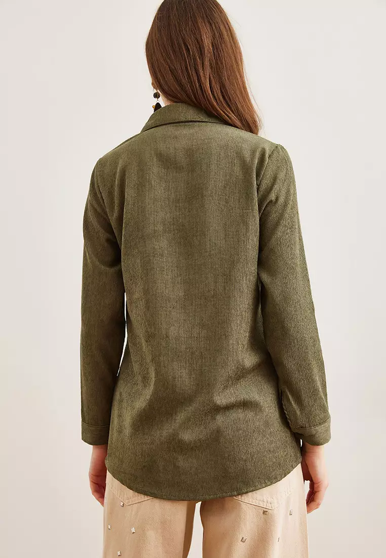 Long Sleeves Corduroy Shirt