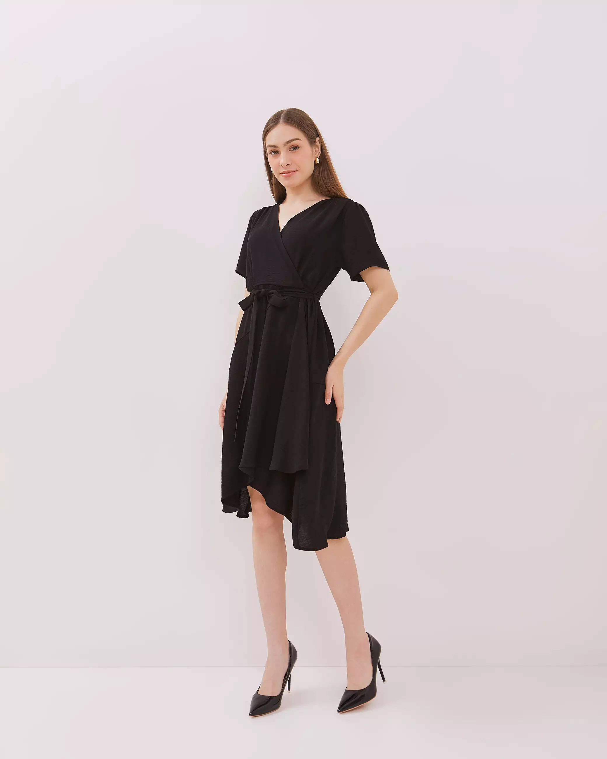 Urban Exchange Gaia Black Mini Dress - Gaun Mini Dress Hitam Warna Black