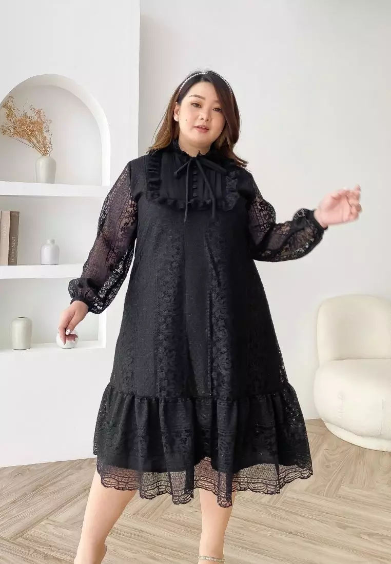 Plus Size Dress Antoinette Black