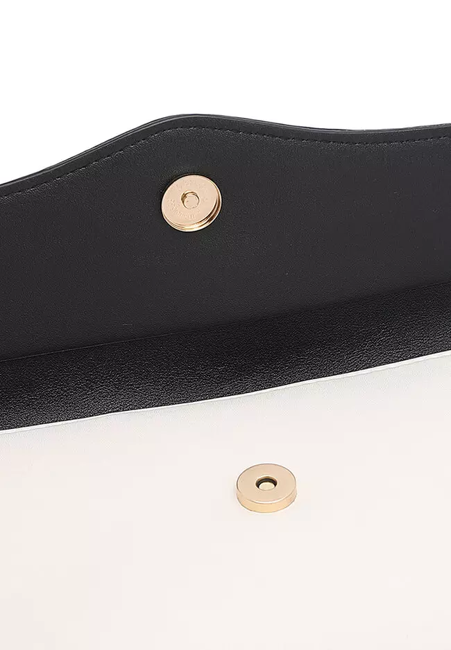 Faux Leather Sling Bag / Crossbody Bag - Beige