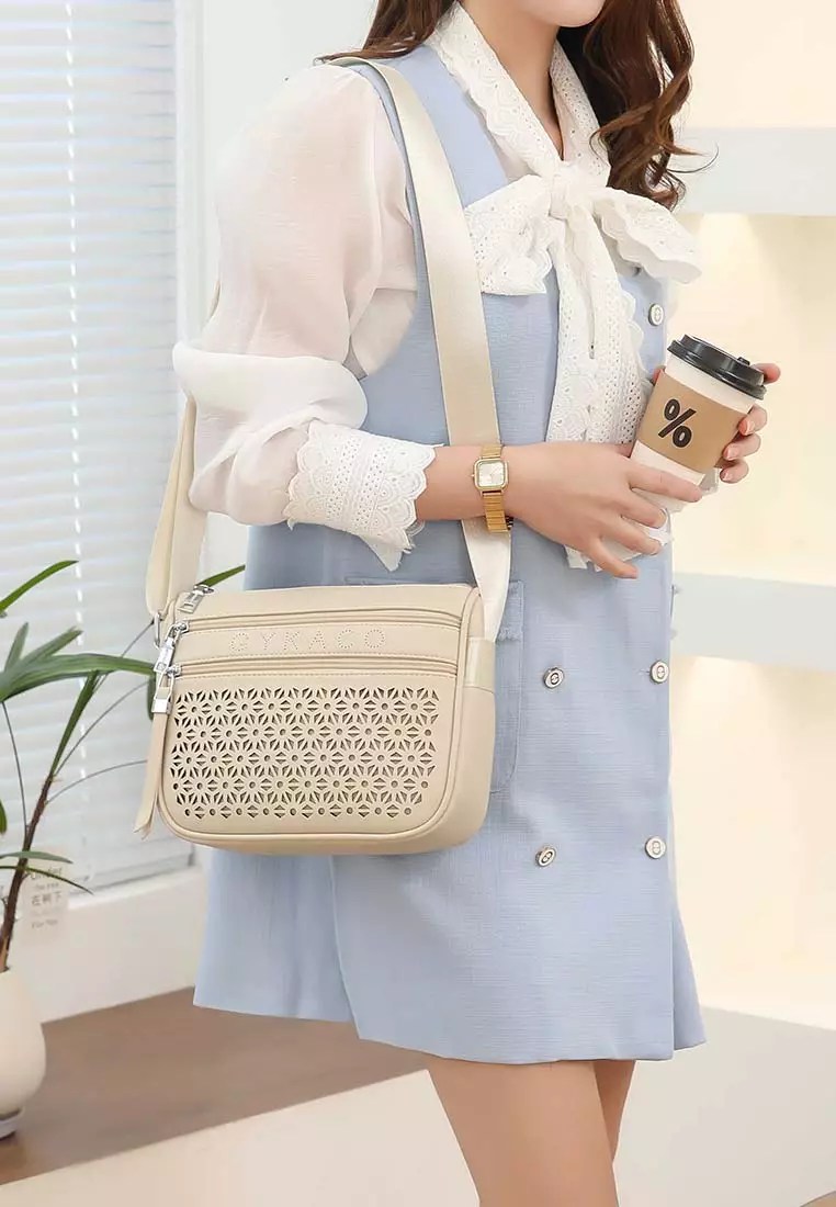 GYKACO DEONA Black - Tas Wanita Sling Bag - Fashion Top Handle Bag (Import)