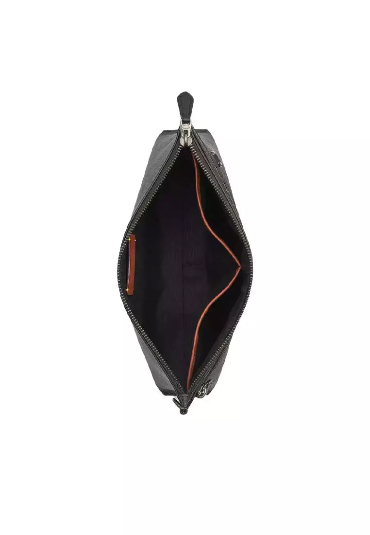 Carry All Pouch In Signature Canvas Charcoal/Black CY985