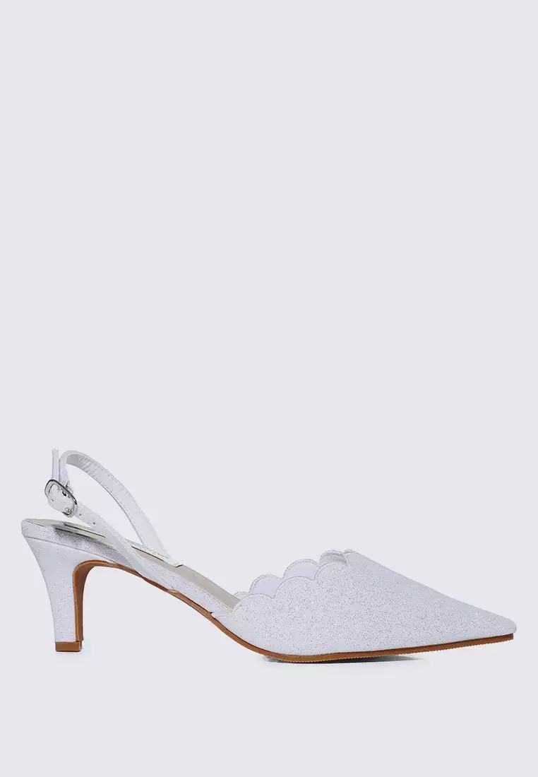 Discount on My Ballerine  shoes - SKU: My Ballerine Yolanda Comfy Heels In Silver