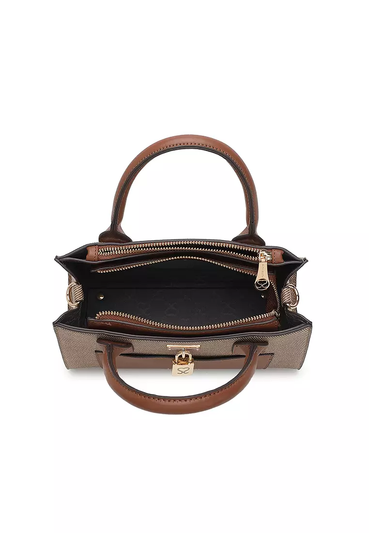 Women's Top Handle Bag / Sling Bag / Crossbody Bag / Shoulder Bag (Tas Tangan Wanita / Tas Selempang Wanita / Tas Bahu Wanita) - Cokelat