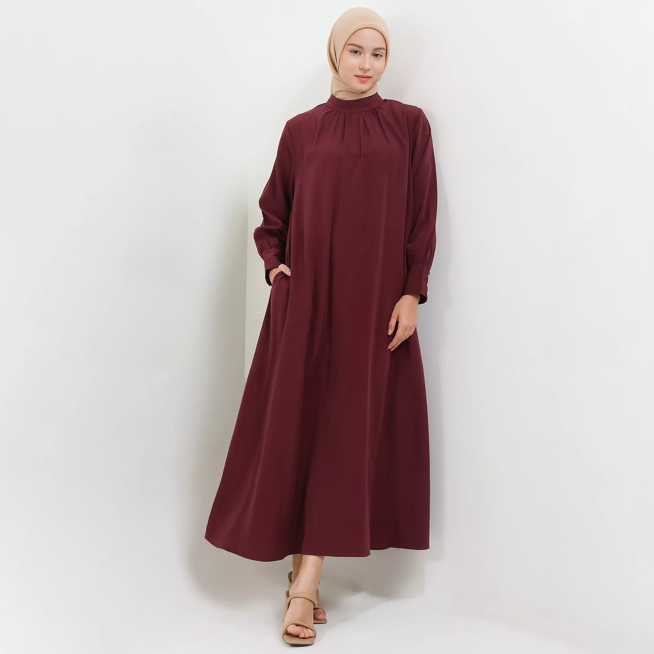 MFMW Jauhara Dress Gamis Maroon