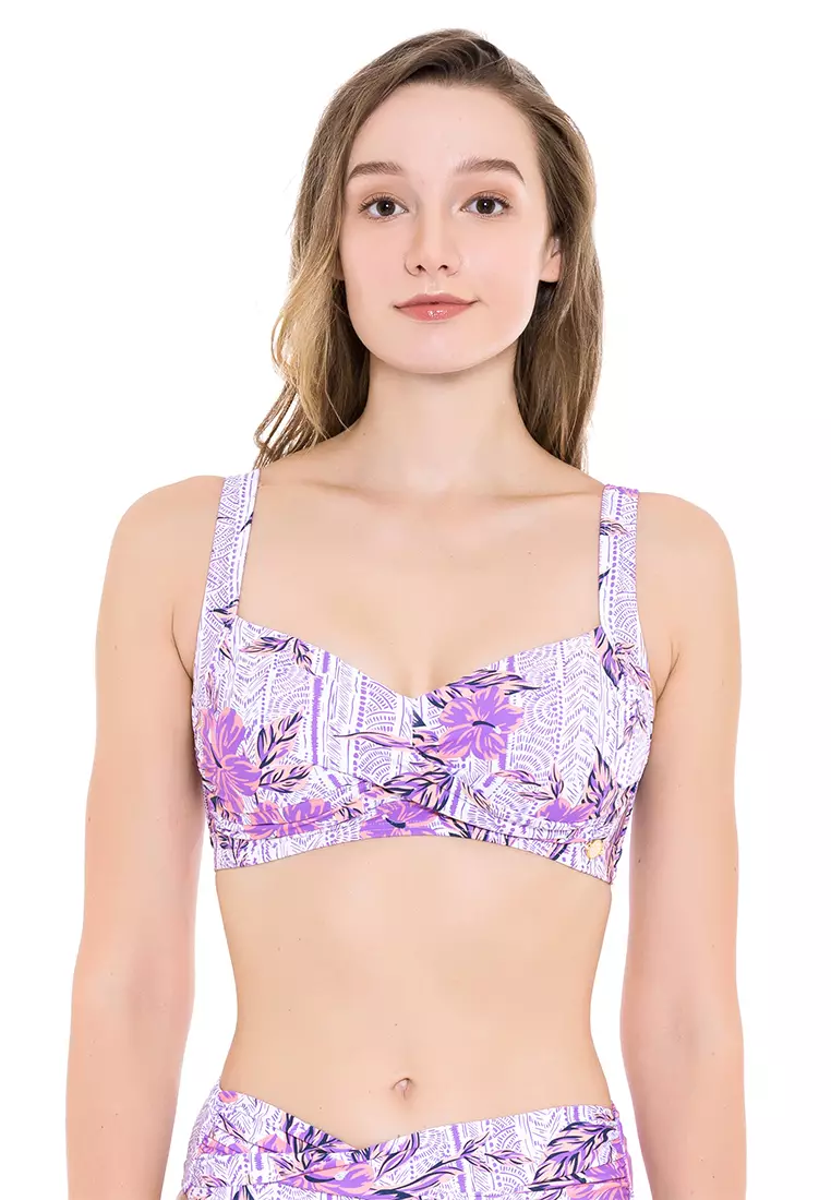 South Pacific Hibiscus D Cup Bikini Top