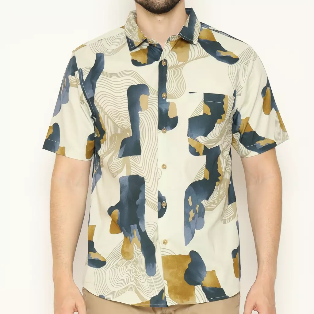 AMK Kemeja Pria Lengan Pendek SHP Eloah S/S Navy Blue