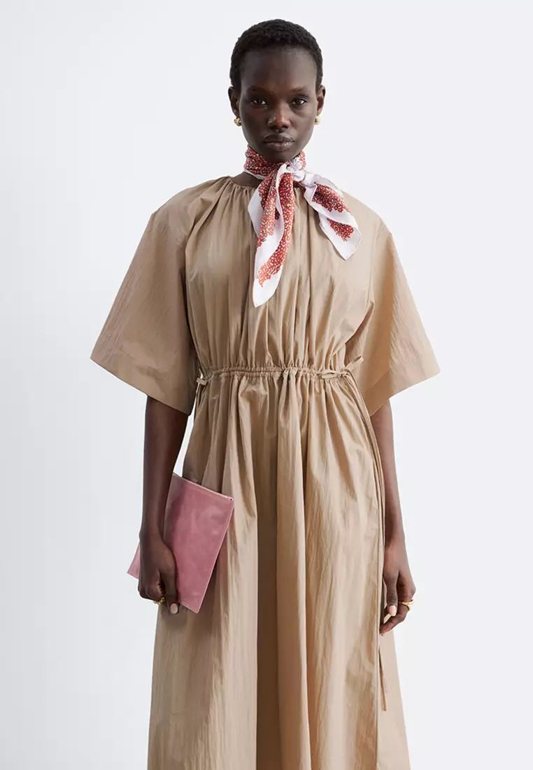 Drawstring Midi Dress