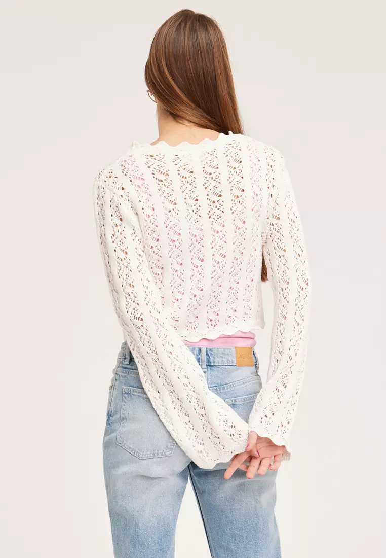 Knitted Jumper Monki White Jumper Monki White Cardigan Monki