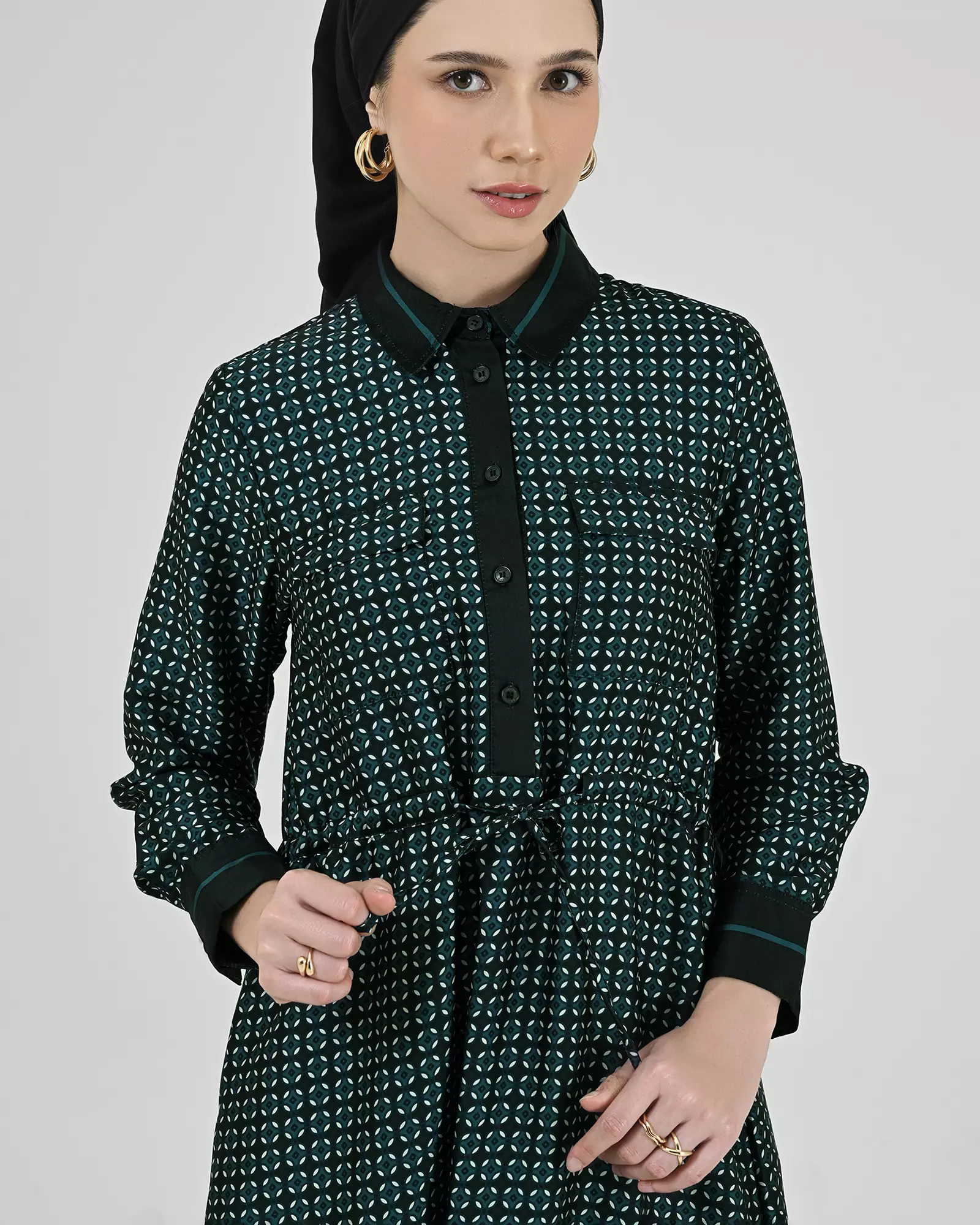 Geulis.id SAUFINA DRESS - Emerald