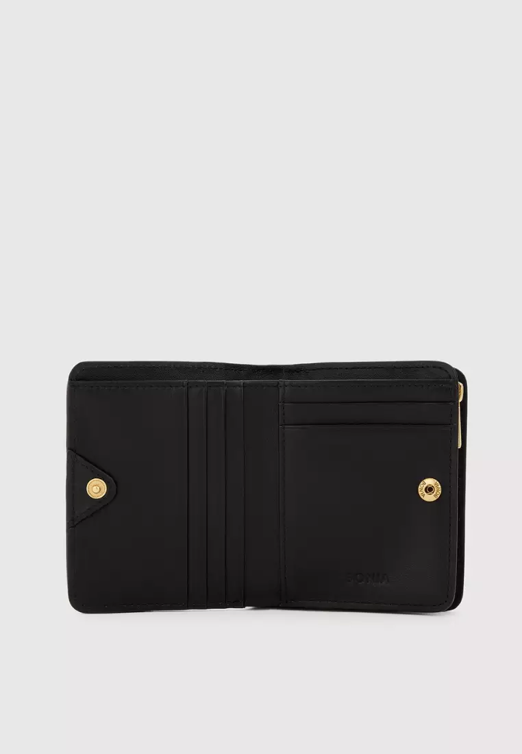 Camilla Bifold Short Wallet Black