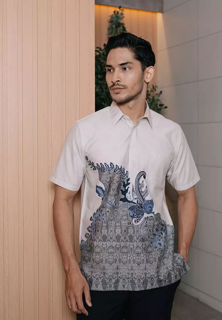 Hadinata Batik Premium Pria Kemeja Pendek Superfine Nirvana Nirmala