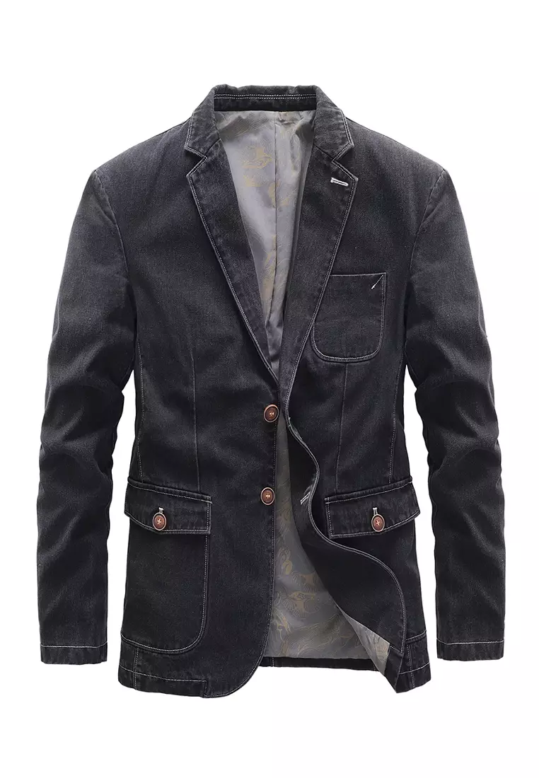 Denim suit hotsell jacket