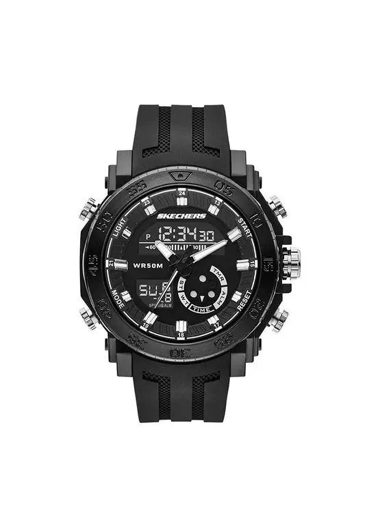 Ridgeland Black Polyurethane Strap Analog-Digital Watch SKC-SR5213