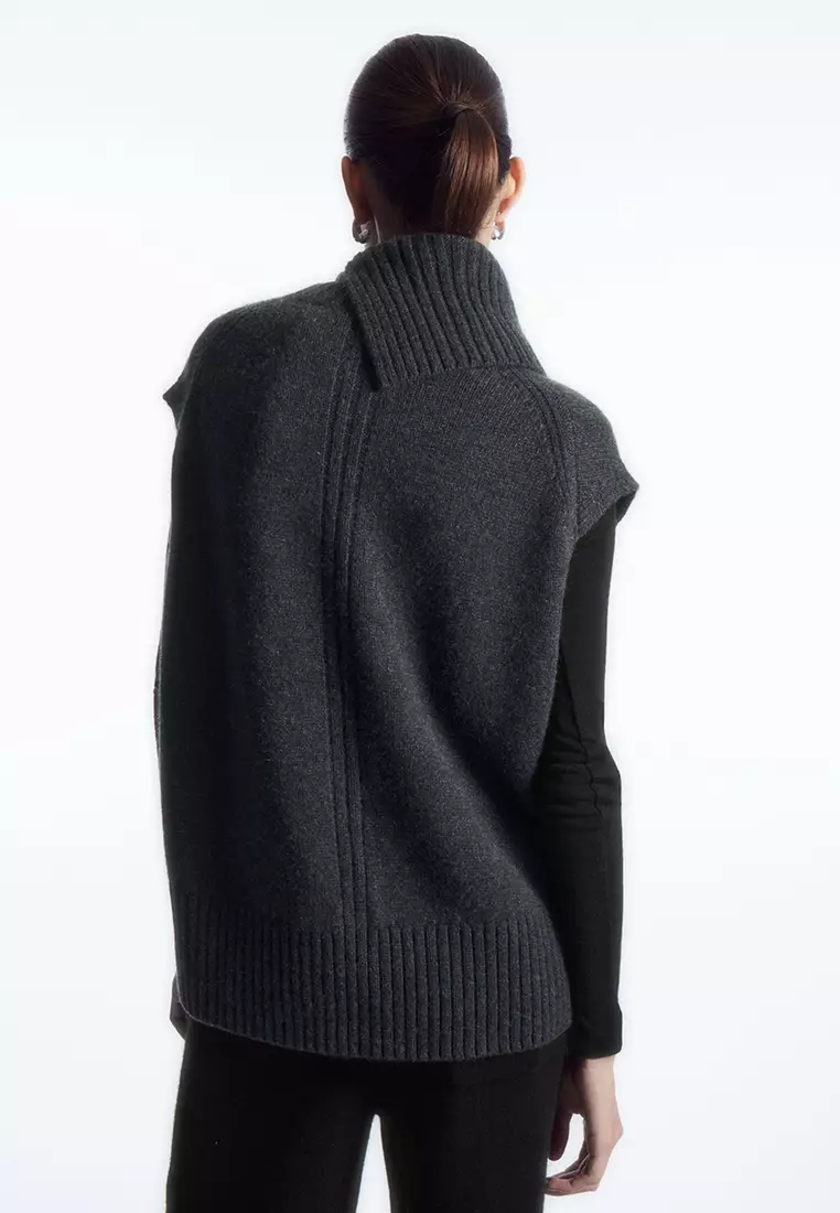 Buy COS High Neck Pure Cashmere Vest 2024 Online ZALORA Singapore