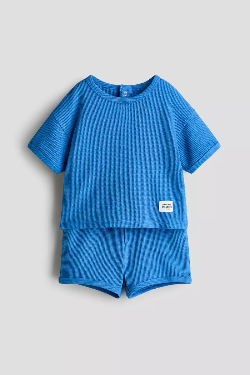 2-piece waffled cotton set