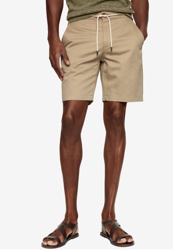 MANGO Man beige Drawstring Cotton-Linen Bermuda Shorts 4E121AAD1C9994GS_1