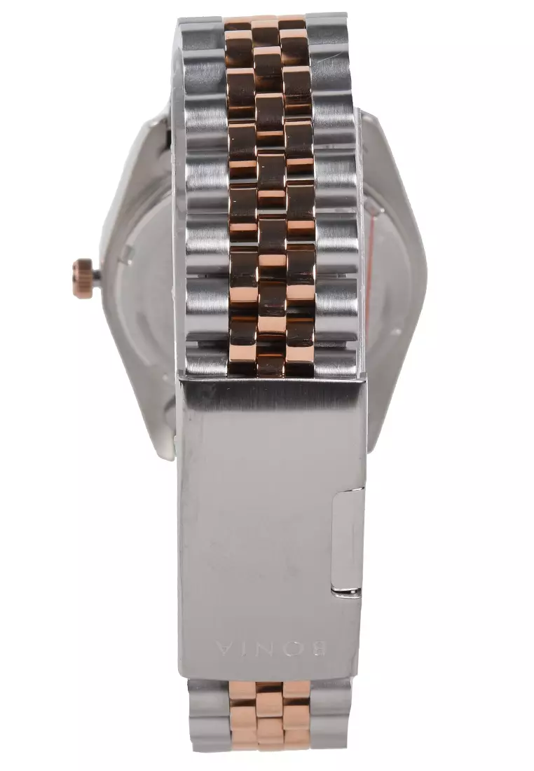 Bonia Sapphire - Jam Tangan Wanita - Silver Rosegold - Stainless Steel Bracelet - BNB10550-1657