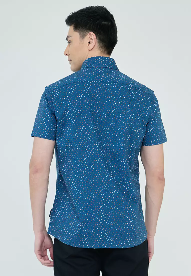Modern Fit Printed Riviera Casual Short Sleeve Shirt