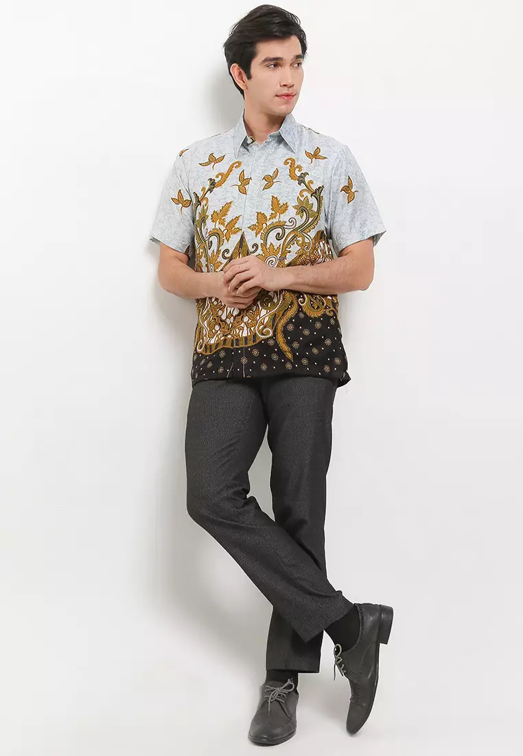 Arthur Shirt Kemeja Batik Doby Pria Pendek