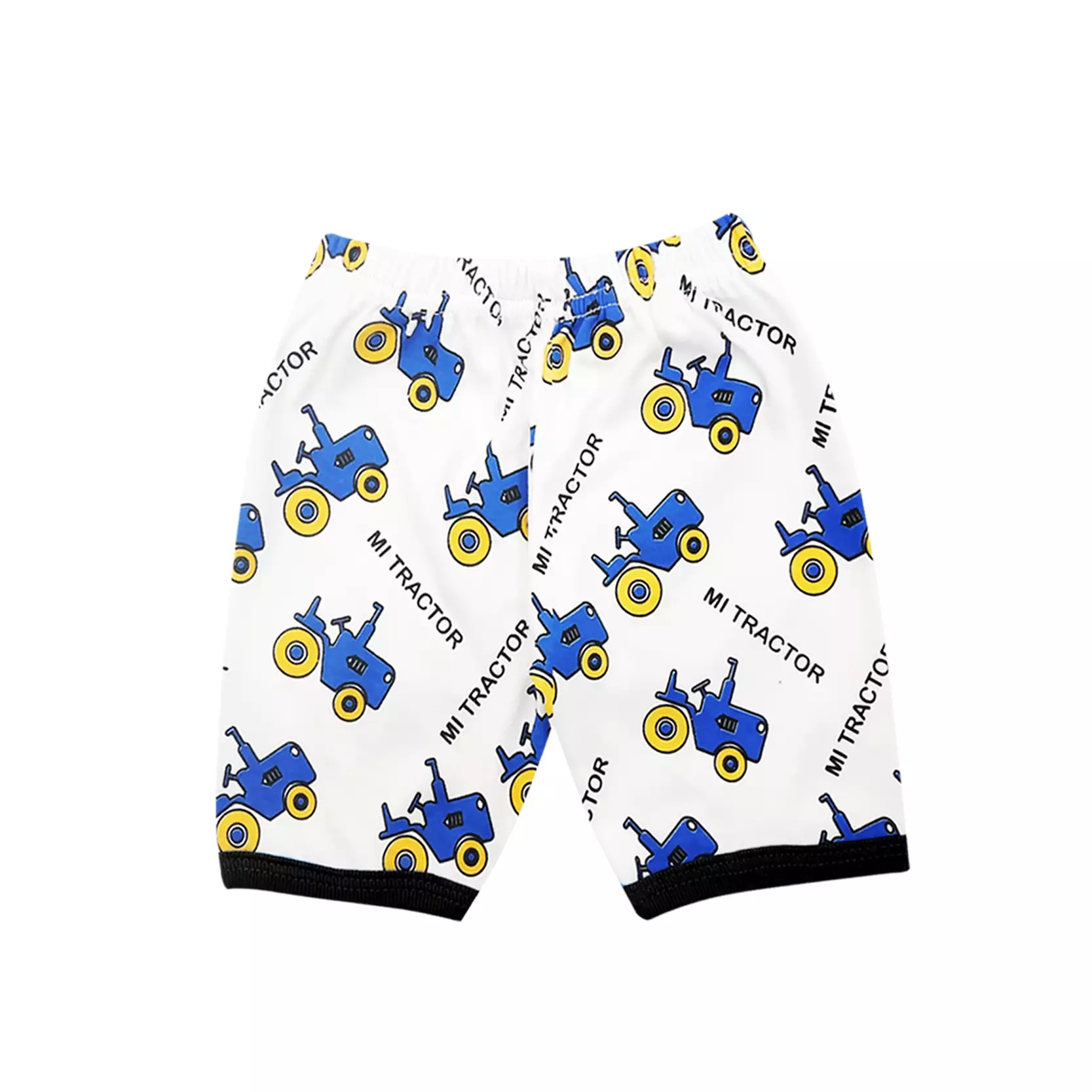 Wakakids Baju Singlet Bayi Anak Laki Laki Motif Tractor Setelan Celana Kaos Usia 0 Bulan Hingga 6 Bulan 4033 Hitam