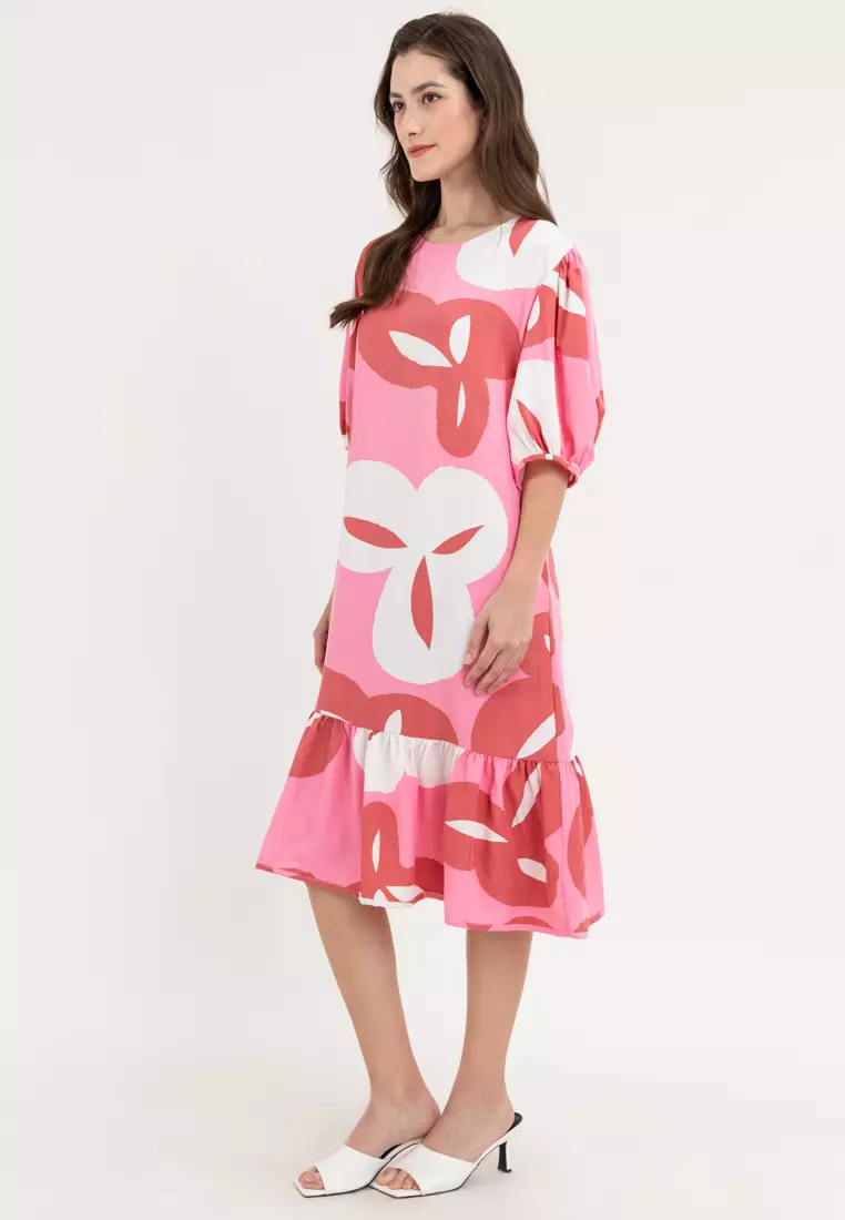 Azalea Abstract Print Dress